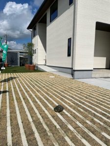 亀さんがモデルハウスへ