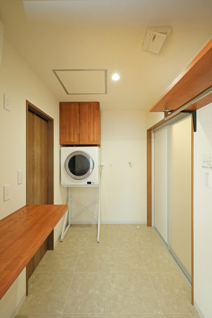 倉敷注文住宅　平屋施工例　脱衣室