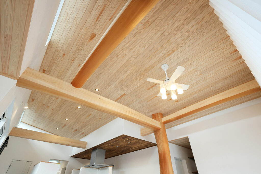 倉敷注文住宅 施工例 梁・柱