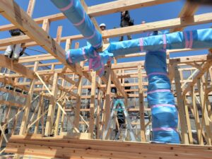 赤磐市桜が丘で上棟式